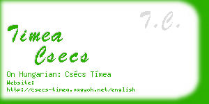 timea csecs business card