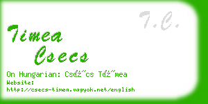 timea csecs business card